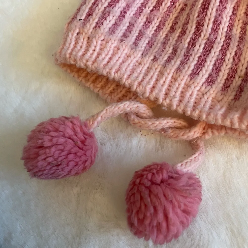 Toby Girl’s Sparkle Thread Pom Pom Hat